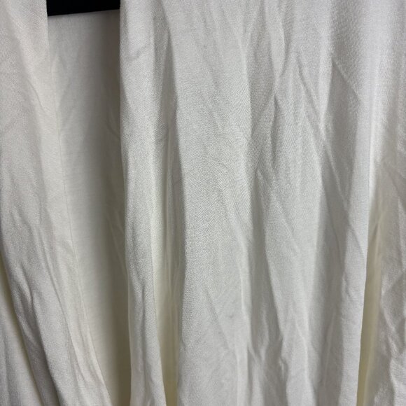 Accouchee S Wrap Front Soft Stretch 3/4 Sleeve Maternity Cowl White Blouse Top - Picture 2 of 8